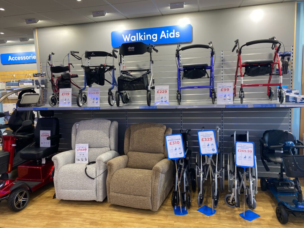 Premier Community's Mobility Store in Carlton offers Rise and Recliners, Rollators and Walking Aids.