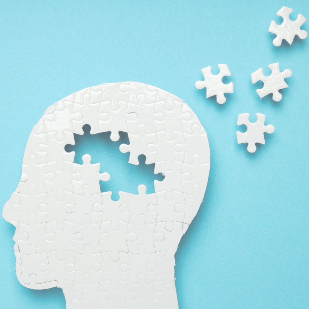 Image showing the mind as a puzzle with pieces missing representing Dementia