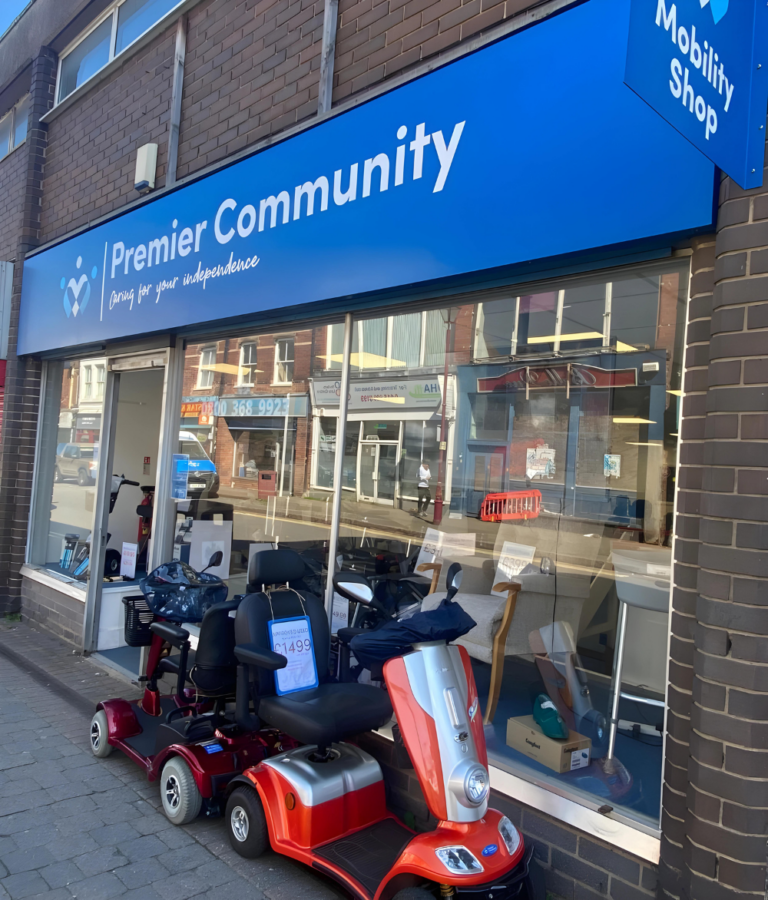 Exterior of Premier Community Mobility Store in Ilkeston