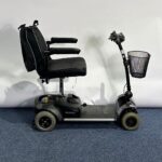 Approved Used Pride Go Go Elite Traveller in grey, with 12 ah batteries and mesh basket