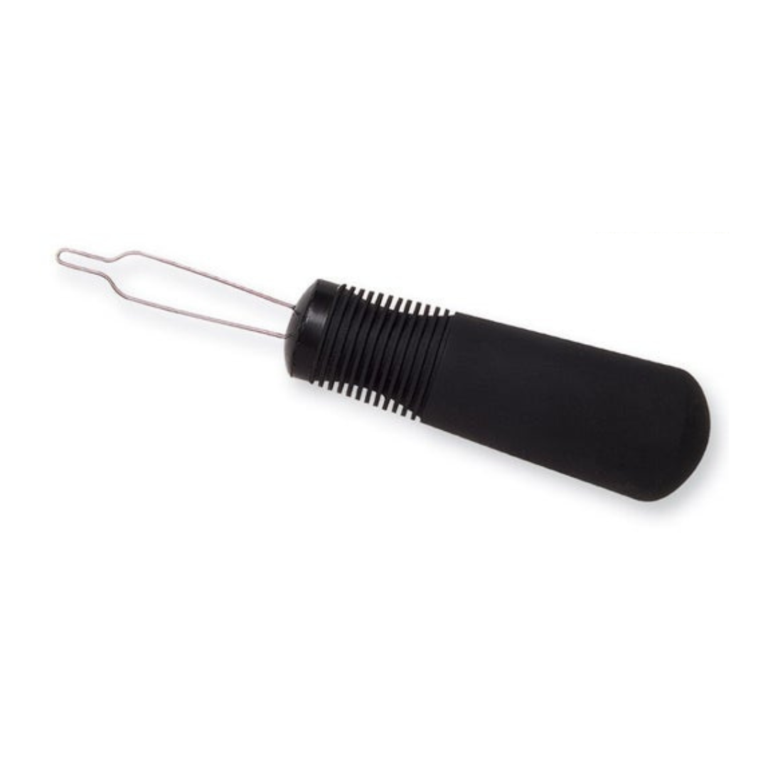 a close-up of a black handle
