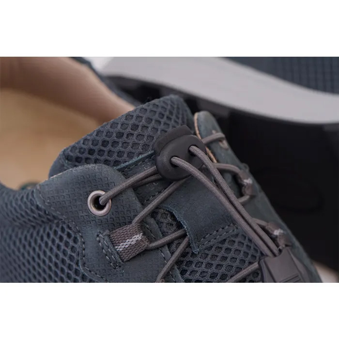 A close up of the tightening strap of the Cosyfeet Misty in Sage.