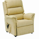 Nevada Dual Motor Riser Recliner in Beige on a white background