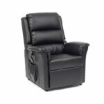 In Nevada Dual Motor Riser Recliner Black on a white background.