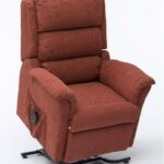 Nevada Dual Motor Riser Recliner in Terracotta on a white background