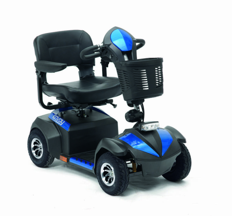 Drive Envoy 4 Blue Scooter on a white background.