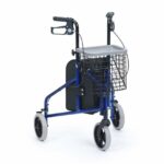 DR - Aluminium Tri Walker with Bag, Basket and Tray Blue