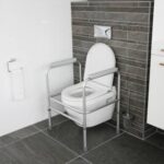 Atlantis Toilet Surround sitting around a toilet.