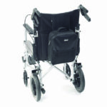 Compact Mobility Bag on a wheelchair on a white background.