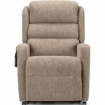 Custom Camberley Deluxe Riser Recliner sea facing front on at the camera on a white background.
