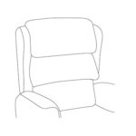 Waterfall Riser Recliner back illustration on a white background.