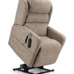 Camberley Deluxe Riser Recliner - inclined on a white background.