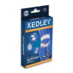 A blue and yellow box containing the Kedley Active Elasticated Support Wrap on a white background.