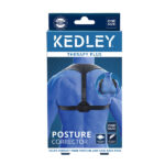 A blue box with a black strap on it which is the Kedley Posture Corrector