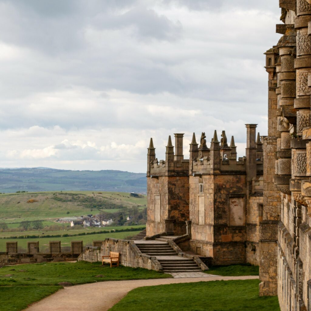 View of landscape looking from Bolsover Castle