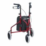 Ultra Lightweight Aluminium Tri-Walker Red on a white background.