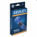 a blue and orange wrist support
