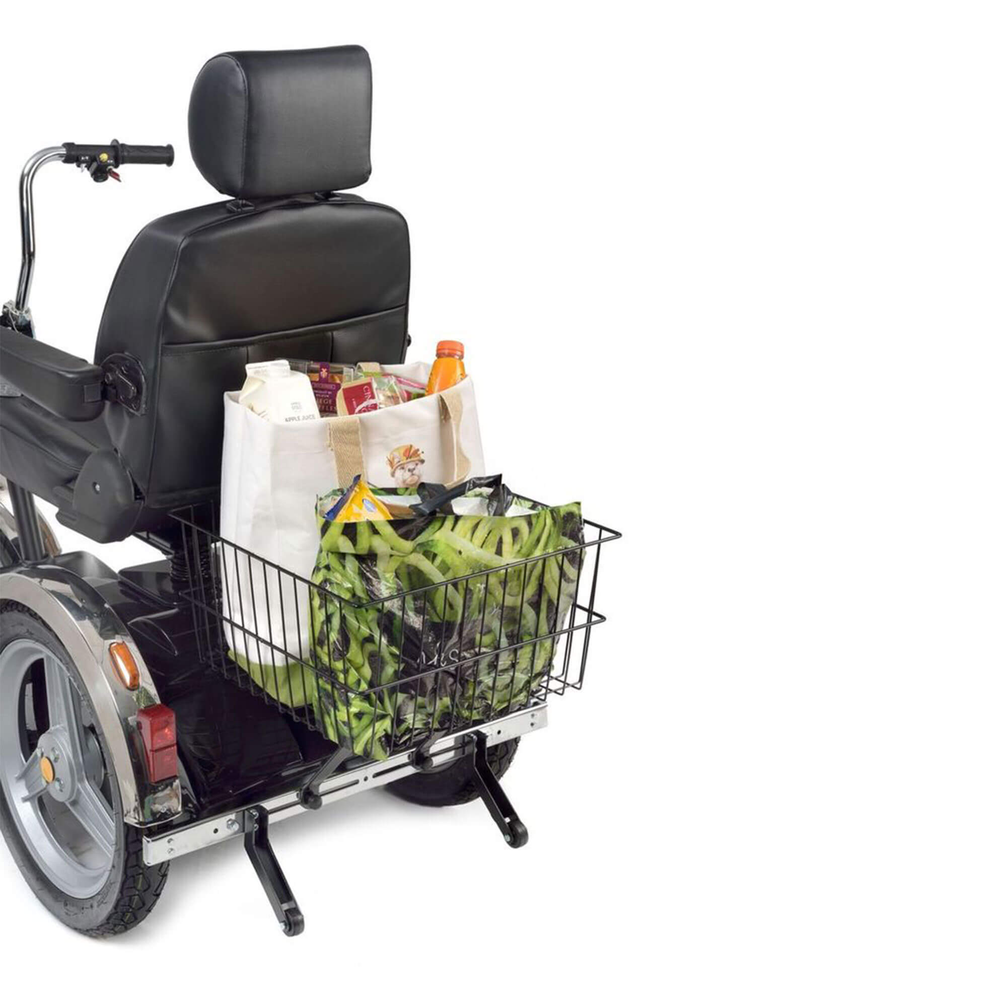 The rear basket on the TGA Supersport holds ample shopping