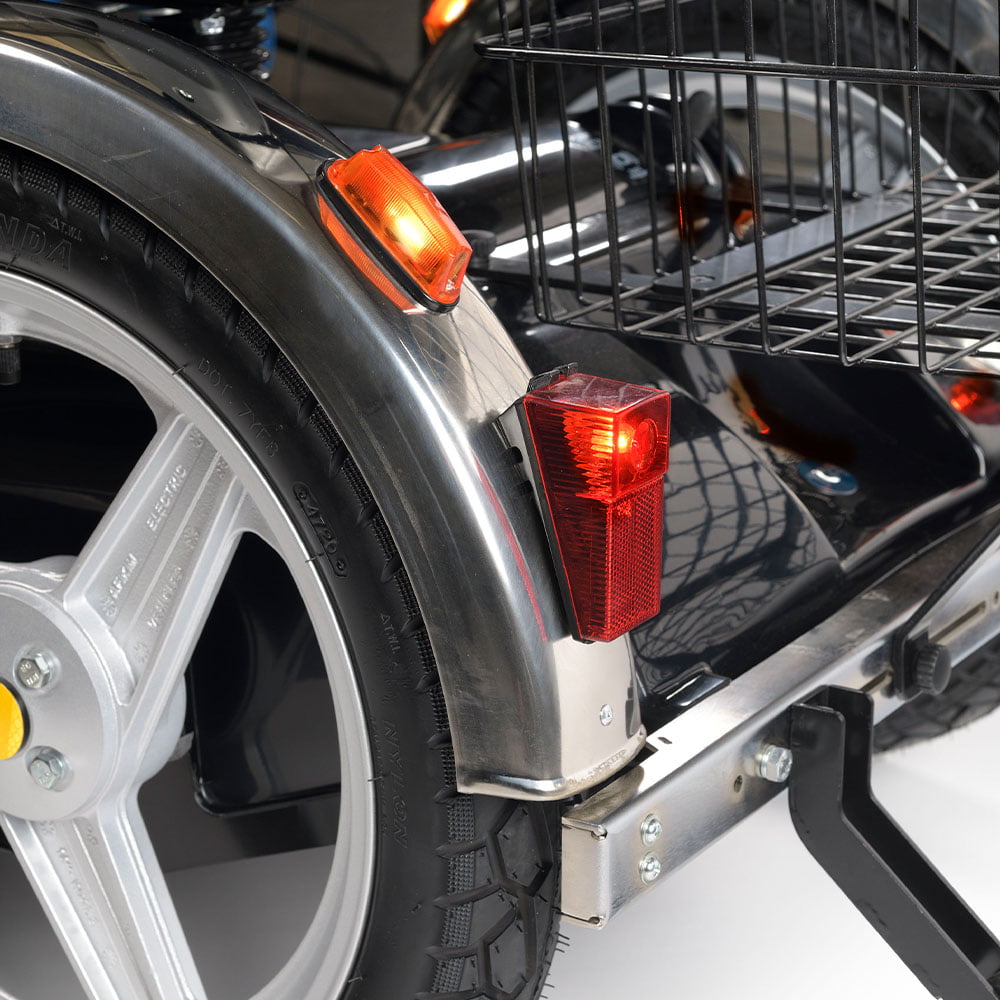 The rear lights and indicators on the back of the TGA Supersport help to improve your visibility at night
