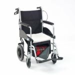 Wheelchair Underseat Bag on a wheelchair on a white background.