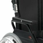 XS2 Aluminium Wheelchair Self Propel Armrest on a white background.