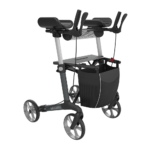 Server W/Navigator Rollator Black on a white background.