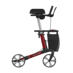 Server W/Navigator Rollator Red Side view on a white background.
