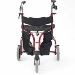Drive Tri-Walker with Seat Red forward facing with a white background.