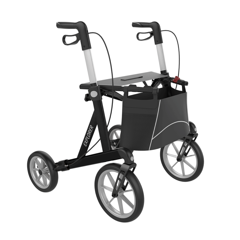 Server XC/Explorer Rollator Black on a white background.
