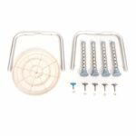 The Drive Bath Stool with Rotating Seat parts laid out on a white background.