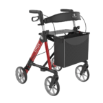 Stylus Rollator Red on a white background.