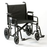 Bariatric Steel Transport Chair on a white background.