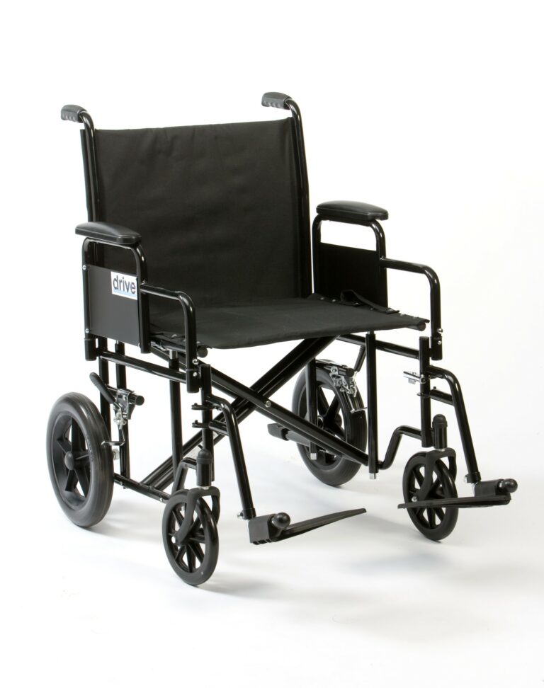 Bariatric Steel Transport Chair on a white background.