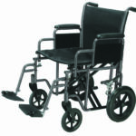 Bariatric Steel Transport Chair on a white background.