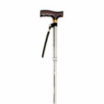 Folding Walking Sticks with Strap - Stained Glass on a white background.