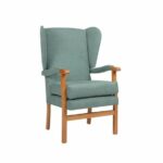 Jubilee Fireside Chair in Grey in a white background.