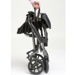 TraveLite Aluminium Transport Chair Full Folded on a white background.