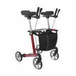 Server W/Navigator Rollator Red on a white background.