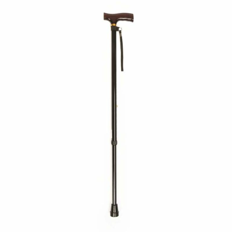 DR - T-Handle Cane Black on a white background.