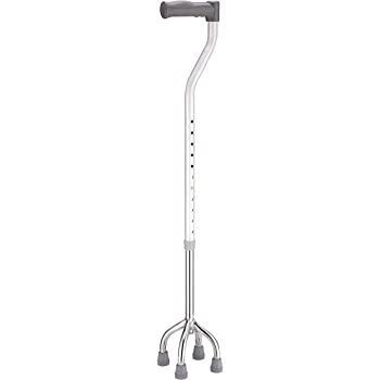 Silver Quad Cane on a white background.
