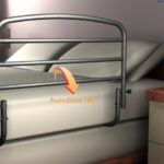 Stander 30 Safety Bed Rail connected to a bed.