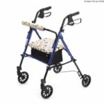 Rollator Makeover Set in Dog Pattern front facing and slightly to the left of the camera on a white background.