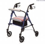 Rollator Makeover Set Deck Chair Stripes facing forward and slightly left of the camera on a white background.
