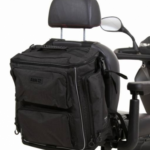 Torba Luxe Premium Scooter and Wheelchair Bag on a mobility scooter on a white background.