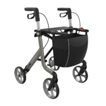 A Space LX Art Line Rollator in Champagne front facing, slightly right to the camera on a white background.