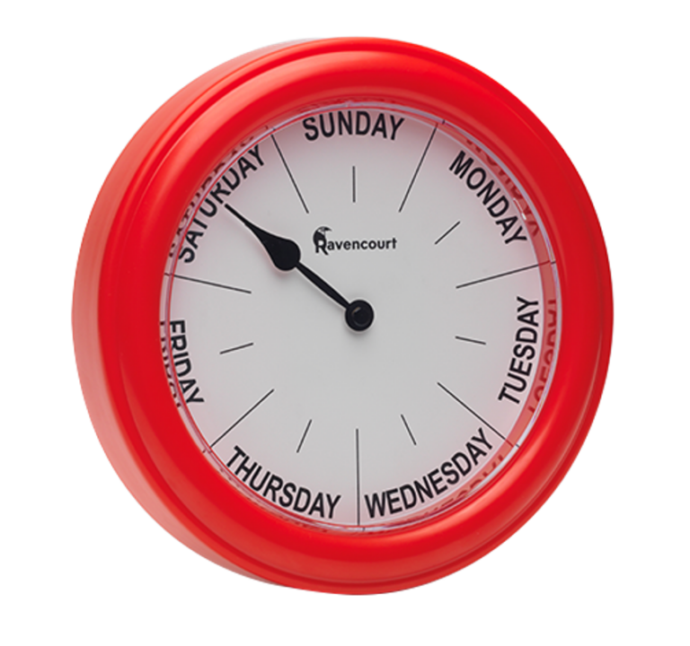 Drive Red Day Clock