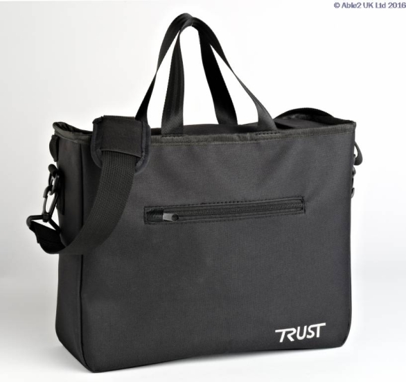 Trust Care Let's Fly Rollator Bag on a white background.