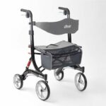Drive Nitro Rollator Black sitting on a white background.