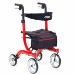 Drive Nitro Rollator Red sitting on a white background.