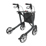 Server Rollator in grey facing backwards on a white background.